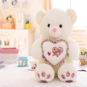 Roes plush toys teddy bear with heart for girlfriend 