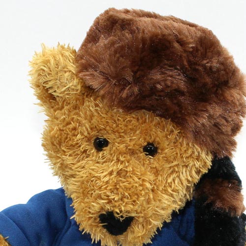 newest design blue t-shirt soft brown plush sitting huge giant teddy bear 