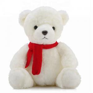 Lovely soft white plush bear with scarf