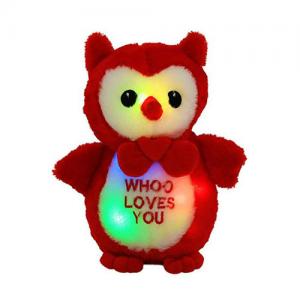 Custom Cute Soft Led Light Up Plush Owl Toys