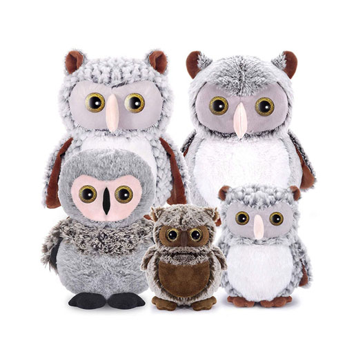 Birthday Gift Fluffy Plush Owl Toy Animals 