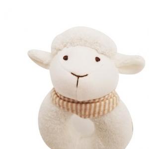 Custom Made Soft Sheep Animal  Organic Toy Plush For Baby Girls 