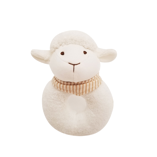 Custom Made Soft Sheep Animal  Organic Toy Plush For Baby Girls 