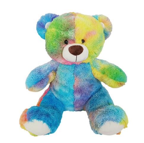  New Tie-dye Teddy Bear Plush Toy Stuffed Bear Doll Rainbow Birthday Gift Teddy Bears