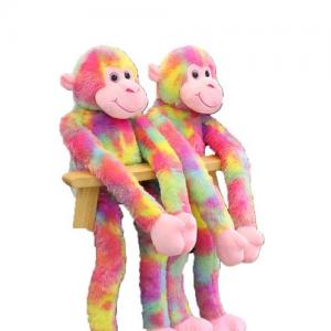  Long Arms And Legs Soft kawaii Plush Monkey Rainbow Colour Toy Fashion Stuffed Animal Plush Rainbow Wholesale Monkey