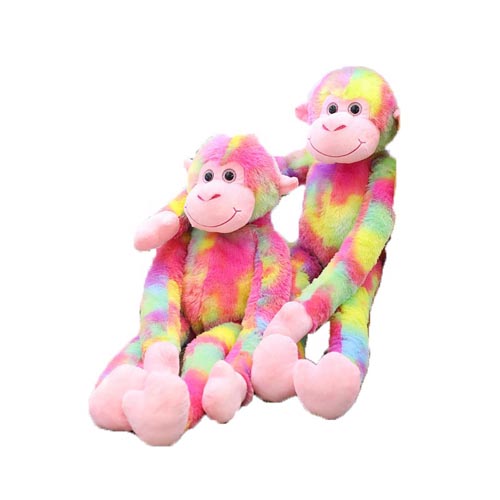  Long Arms And Legs Soft kawaii Plush Monkey Rainbow Colour Toy Fashion Stuffed Animal Plush Rainbow Wholesale Monkey