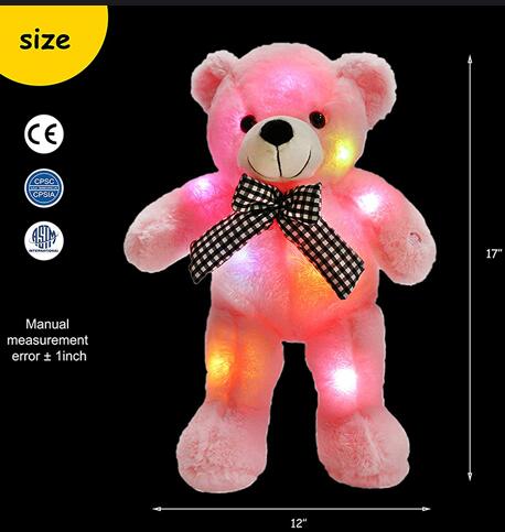 Promotion Products Giant LED Teddy Bear Light Up Teddy Bear Plush Toy for Gifts