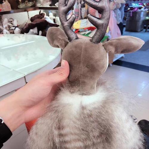 Newest Custom Stuffed Animal Pretty Fluffy Deer Plush Toy 