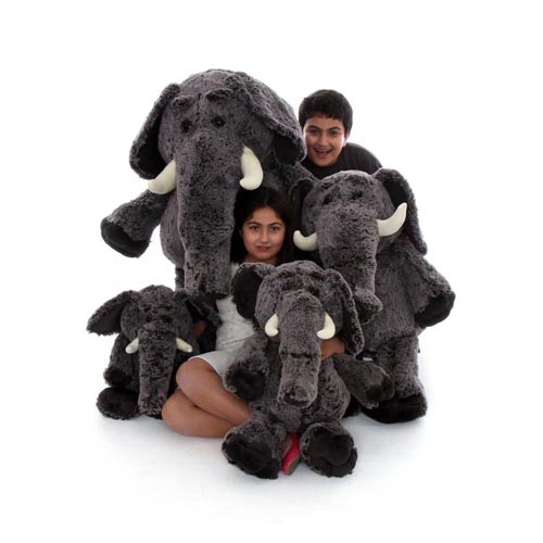 Newest Giant Elephant Pillow Enormous Elephant Stuffed animal Toys With Red Heart