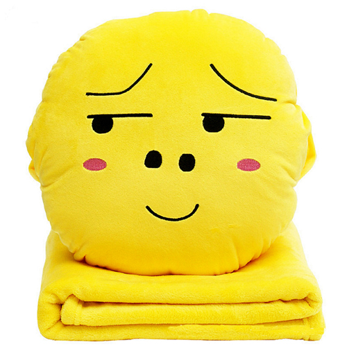 China Directly Factory Custom Throw Pillow Hand Warmers Emoji Cushion Pillow Blankets Toy 