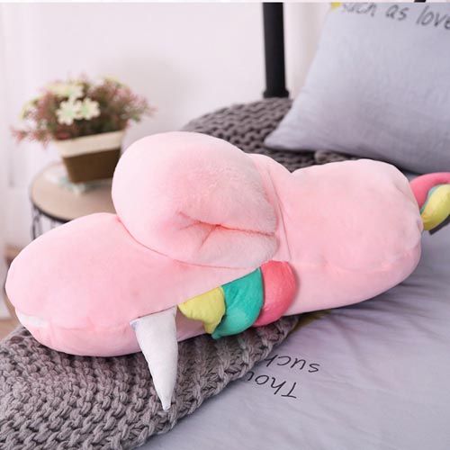 New arrival soft unicorn shape pillow blanket plush cushion hand warmer home decoration pillow for kids 