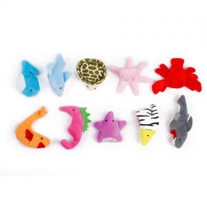  Different Cartoon Animal Finger Puppets Soft Velvet Dolls 