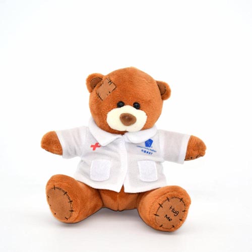 Cute Soft Stuffed Doctor Nurse Uniform Teddy Bear Plush Kids Doll Toy 