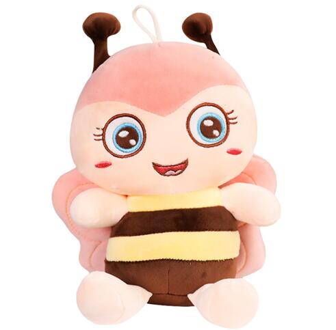 Free shipping wholesale plush bee super soft bee plush stuffed toys animated cute bee plush for kids