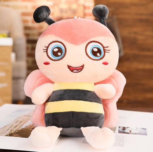 Free shipping wholesale plush bee super soft bee plush stuffed toys animated cute bee plush for kids