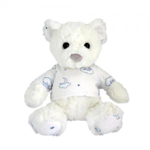 Free Sample Stuffed Realistic Cute Plush White Bear Toy With Clothes 