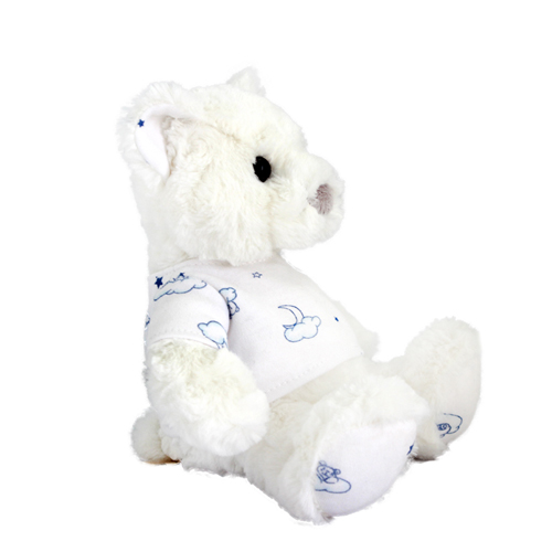 Free Sample Stuffed Realistic Cute Plush White Bear Toy With Clothes 