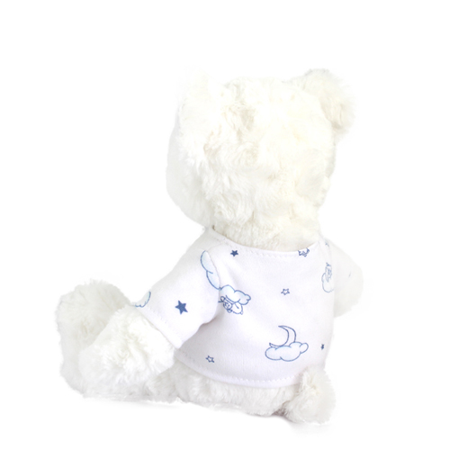 Free Sample Stuffed Realistic Cute Plush White Bear Toy With Clothes 