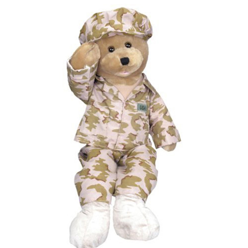 Custom Plush Police Teddy Bear Armed Military Police Officer 
