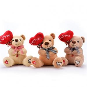 I love you red heart teddy bear stuffed plush toy for Valentine's Day 