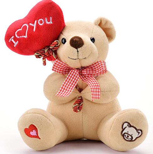 I love you red heart teddy bear stuffed plush toy for Valentine's Day 