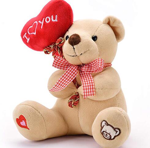 I love you red heart teddy bear stuffed plush toy for Valentine's Day 