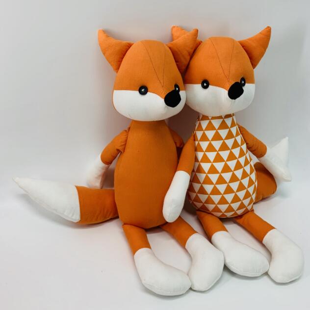 Colorful fox plush toys for kids