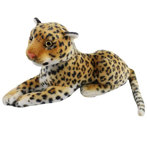 Realistic Clouded Leopard Plush Animals with Golden Spot Wildlife Stuffed Animal Lifelike Plush Snow Leopard Cheetah Toy