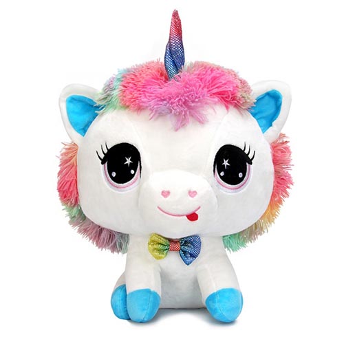 2020 new baby toy big head doll rainbow unicorn plush toy
