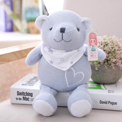 toys manufacturer in China baby plush toy knit bunny bear dog toy for infant