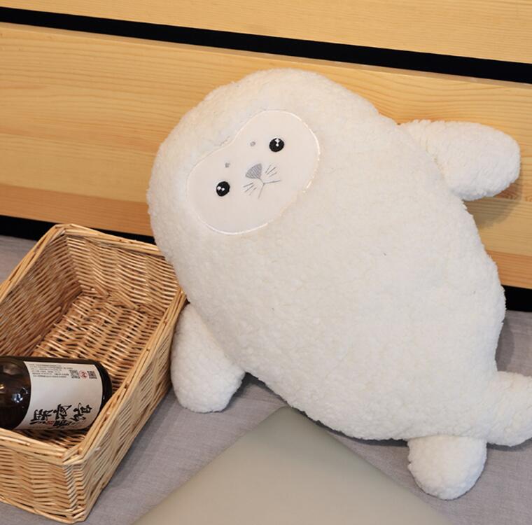 2020 new fashion factory customized custom super soft boa stuffed white seal plush toys 