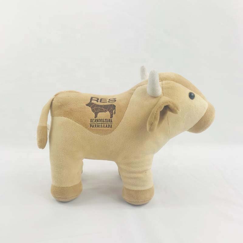 2020 new custom logo stuffed cow animals plush highland cow toy 