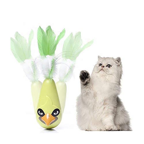 New design High Quality Pet Toy Wobble Frog Cat Toy cat plush toy