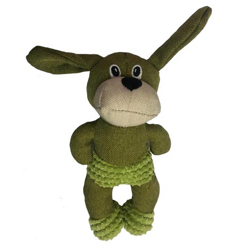 Natural Durable Dog Toy Hemp Fabric Stuffed Chew Dog Toys Animals Shape Elephant Rabbit Monkey Plush Giant Dog Toy 