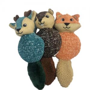 New Design Blue Black Orange Plush Fox Dog Toy Best Squeaky Innovative Dog Chew Toy 