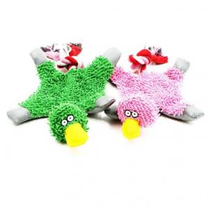 wholesale custom pet cotton rope chew plush duck toy for dogs 