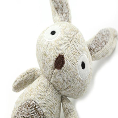 Pet Toys Squeaky Knit Bunny Plush Stuffed Chew Dog Toys
