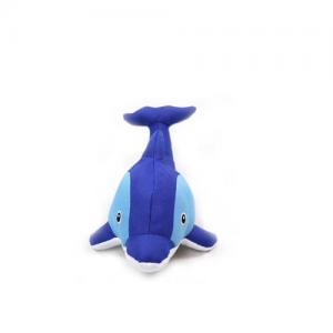 Interactive Dog Toys Plush Stuffed Dolphin Pet Chew Toys 