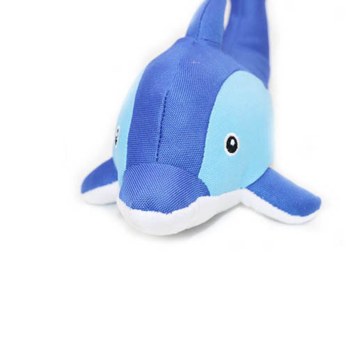 Interactive Dog Toys Plush Stuffed Dolphin Pet Chew Toys 