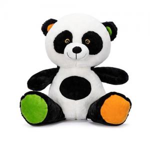  soft panda toy with green ears and feet