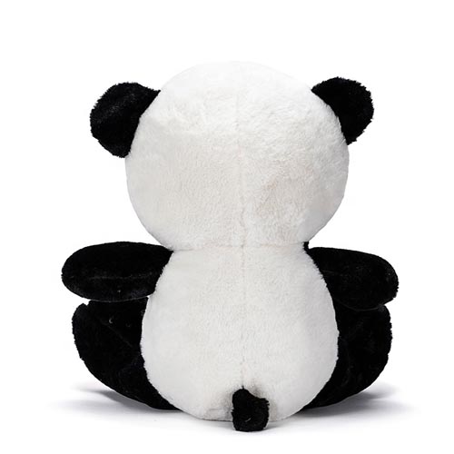  soft panda toy with green ears and feet