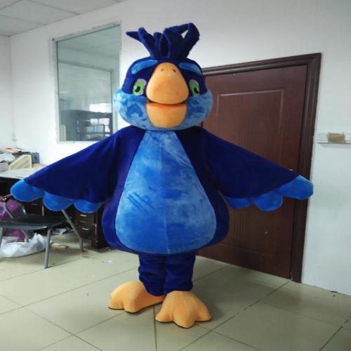 Professional huge body blue bird character cartoon mascot costume 
