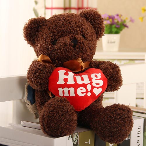 Teddy bear with heart custom stuffed animal toy 