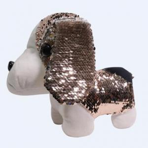 Custom Sequin Soft Cute Girl Doll Toys Plush Dog Stuffed Plush Animal 