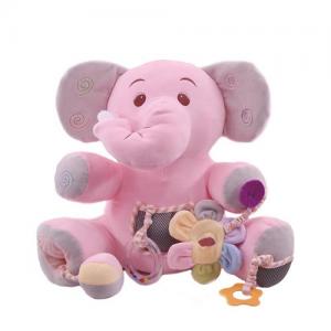 new design soft function baby doll stuffed custom grey sitting elephant plush toy