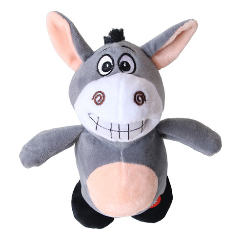 popular products record walking and singing cute cartoon stuffed donkey children's toys 