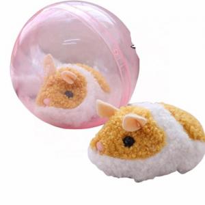 NEW Design electric Rolling Hamster Soft Plush Running Toy Animal moving plush toys for children 