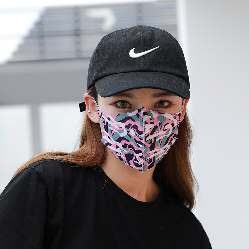 china factory manufactures stock cotton face mask digital flower printing breathable material four season reusable face mask