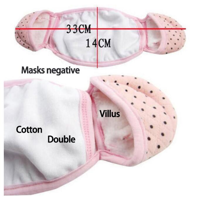 New design protect face and ear warm unisex cotton dust mask