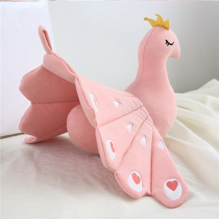 2020 factory direct sales of new peacock doll baby soothing plush toys 